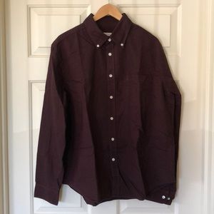 Dark Oxblood Button-Up Shirt